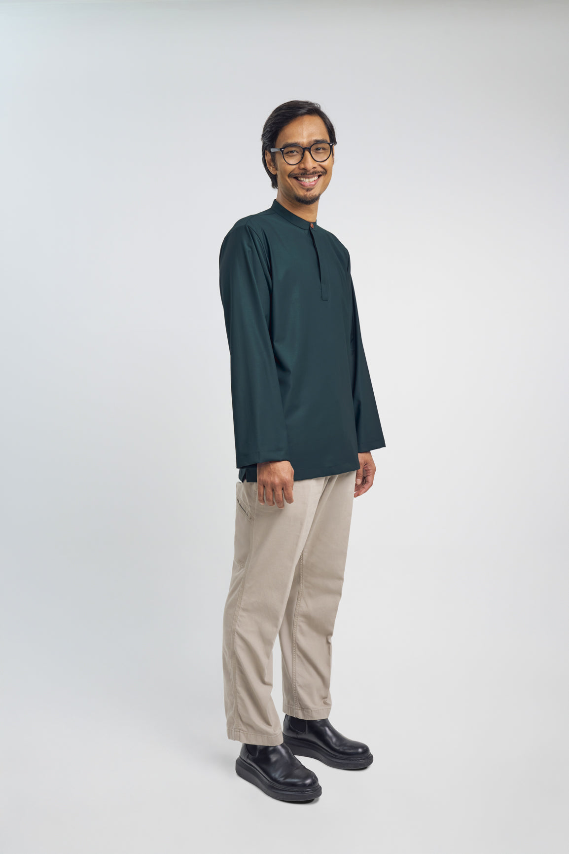 Patawali Collared Top  - Deep Green