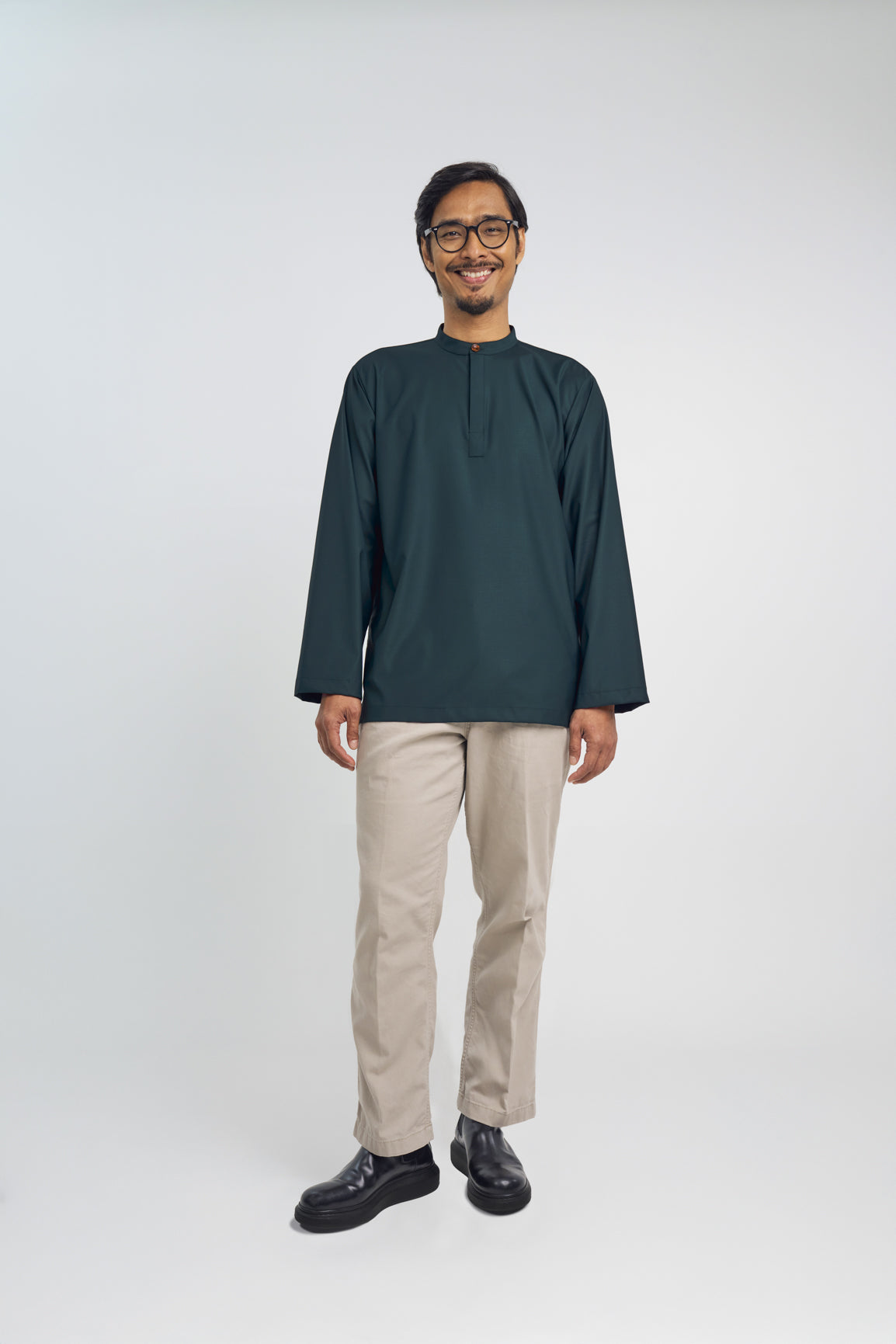 Patawali Collared Top  - Deep Green