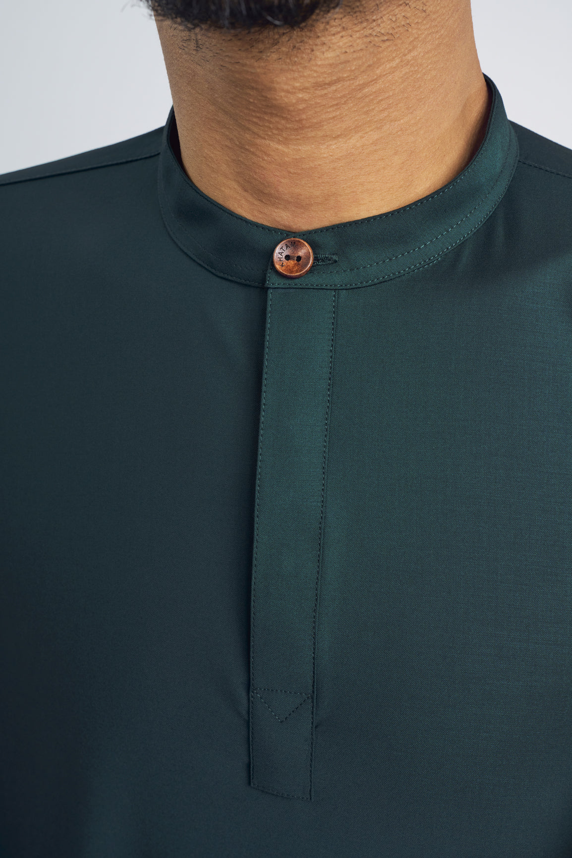 Patawali Collared Top  - Deep Green