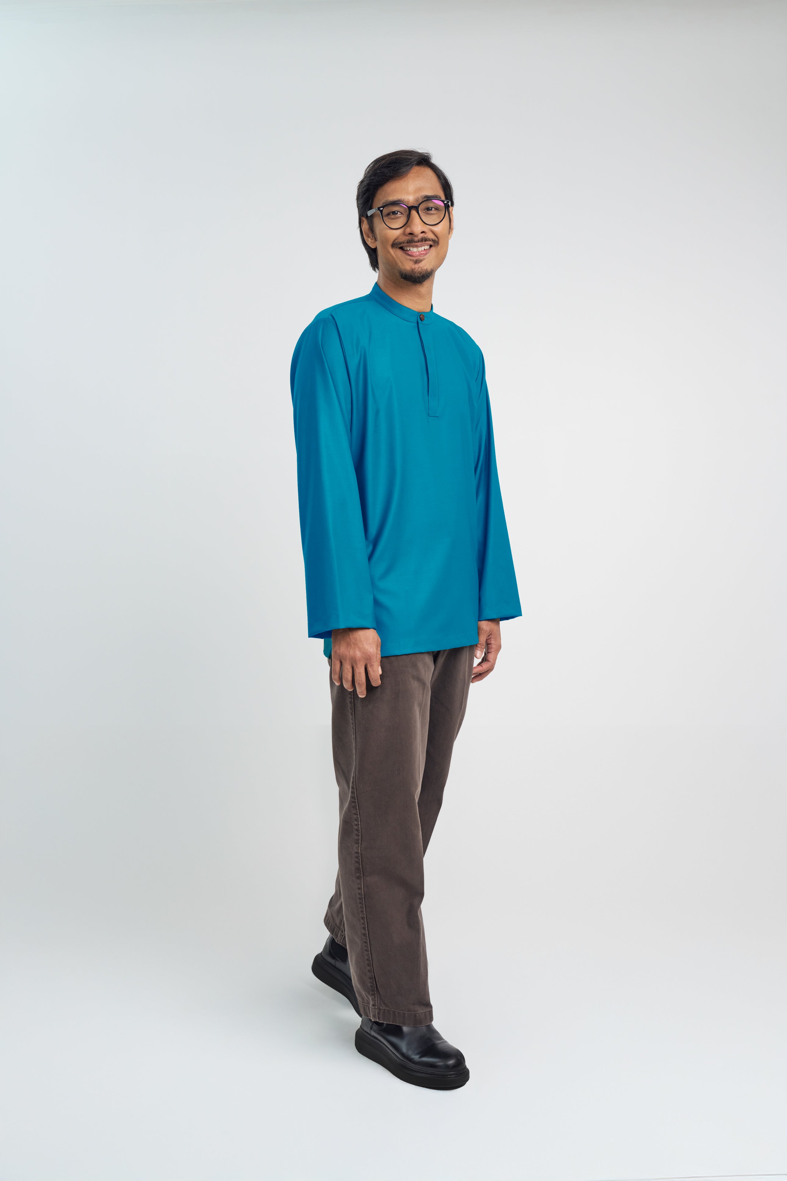 Patawali Collared Top  - Turquoise