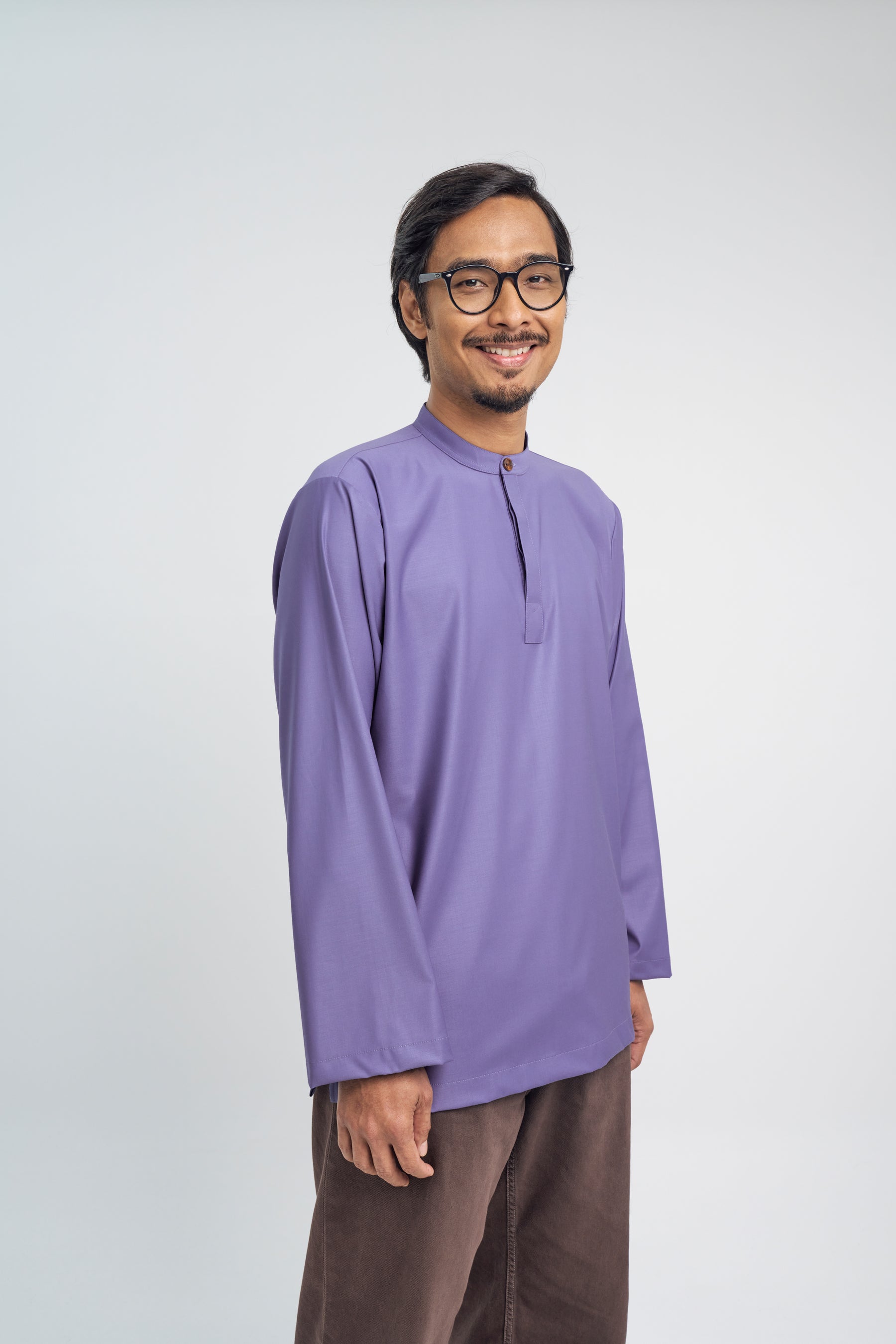 Patawali Collared Top  - Purple Yam