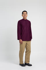 Patawali Collared Top  - Purple Manggis