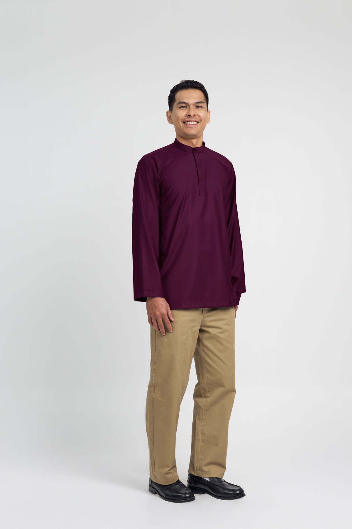 Patawali Collared Top  - Purple Manggis