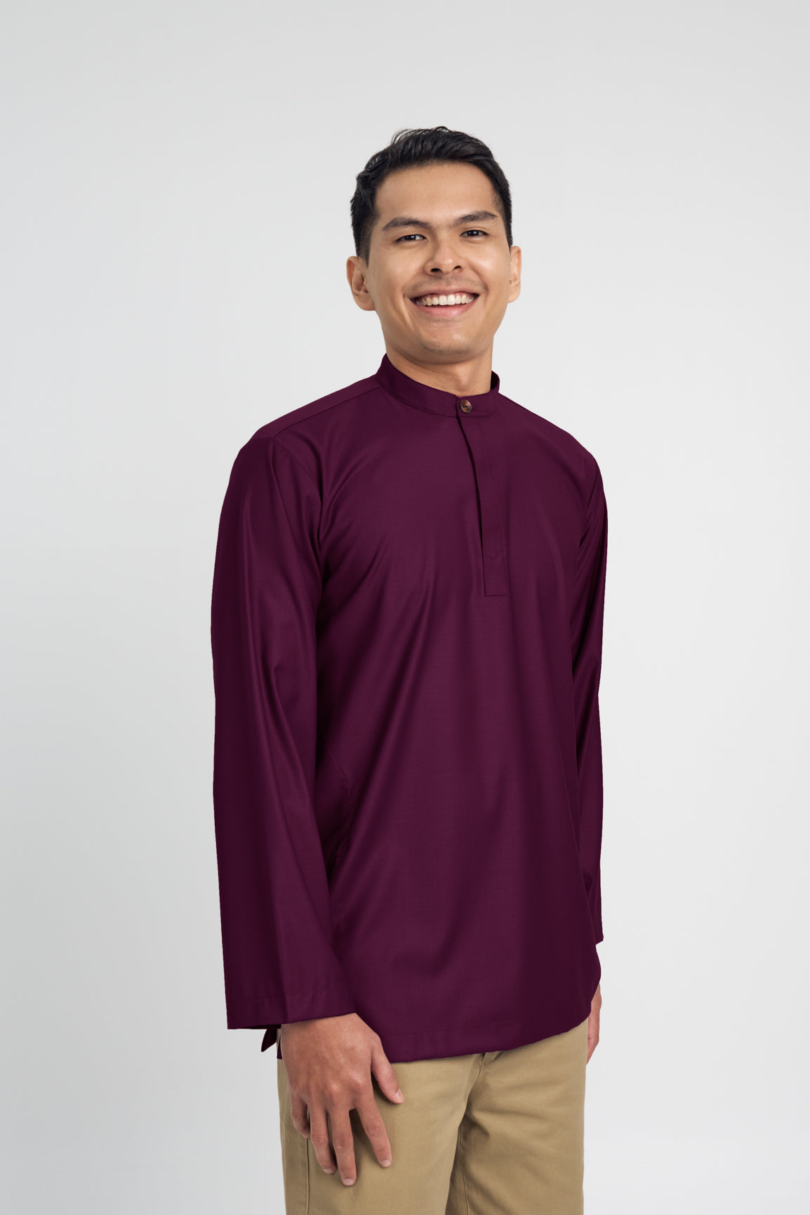 Patawali Collared Top  - Purple Manggis