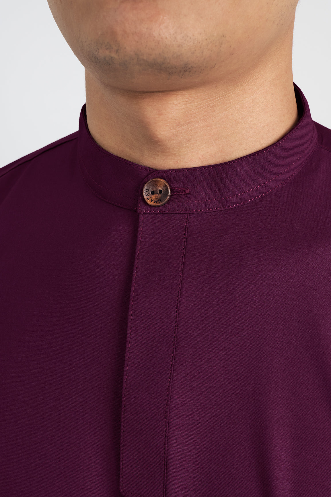 Patawali Collared Top  - Purple Manggis
