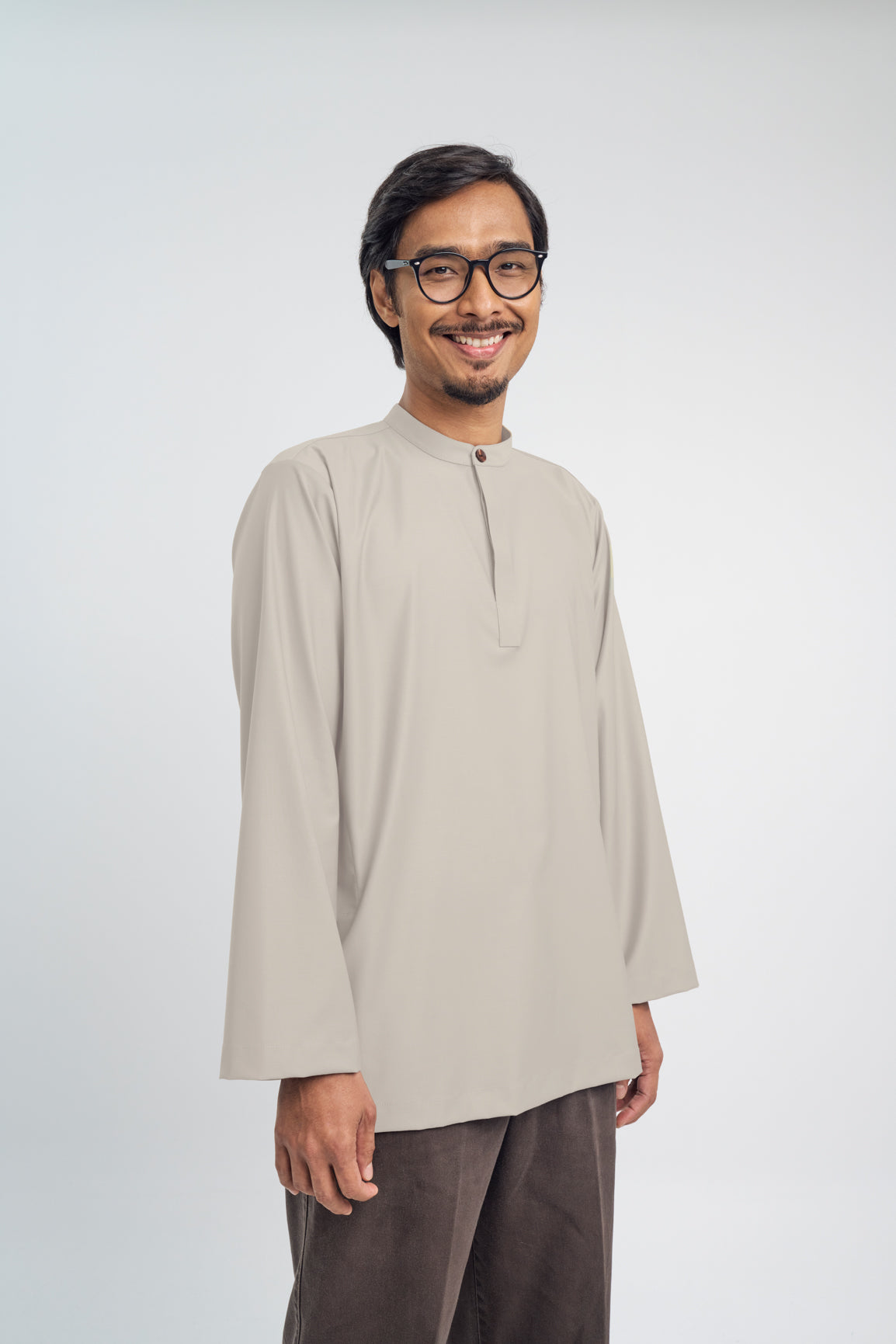 Patawali Collared Top  - Light Khaki