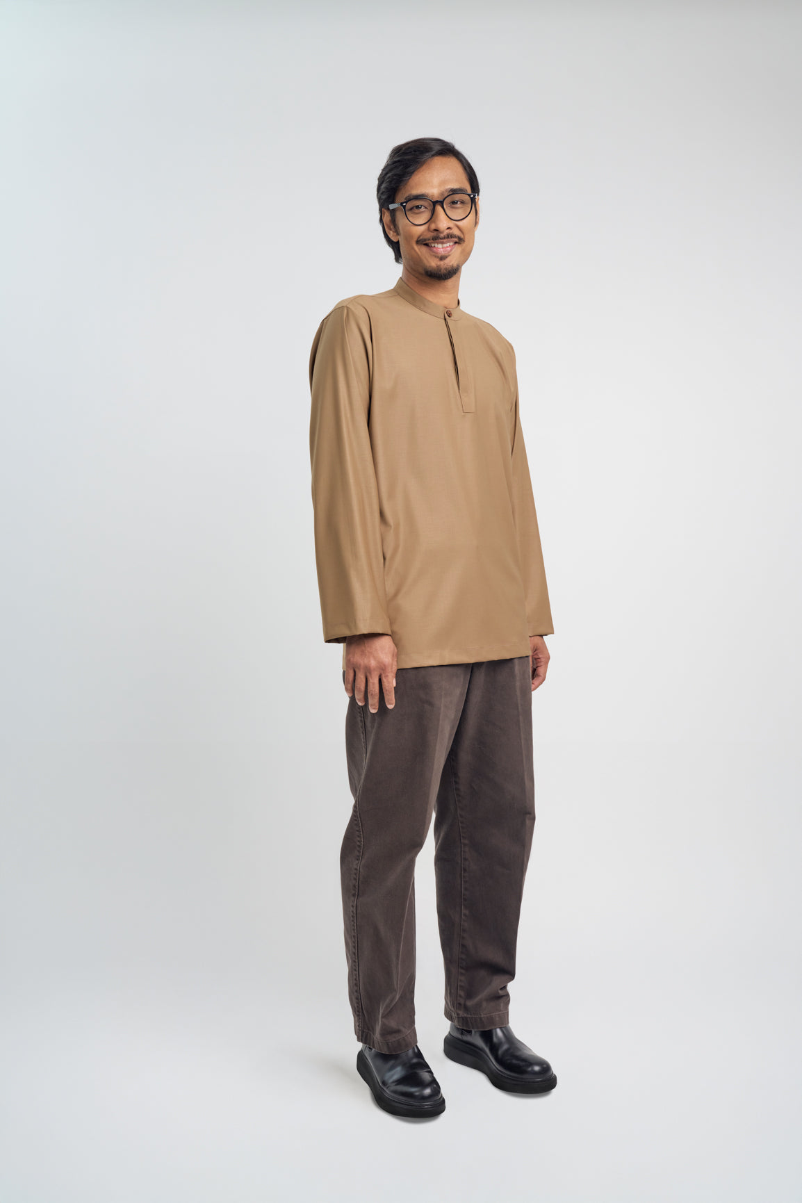Patawali Collared Top  - Hazel Brown