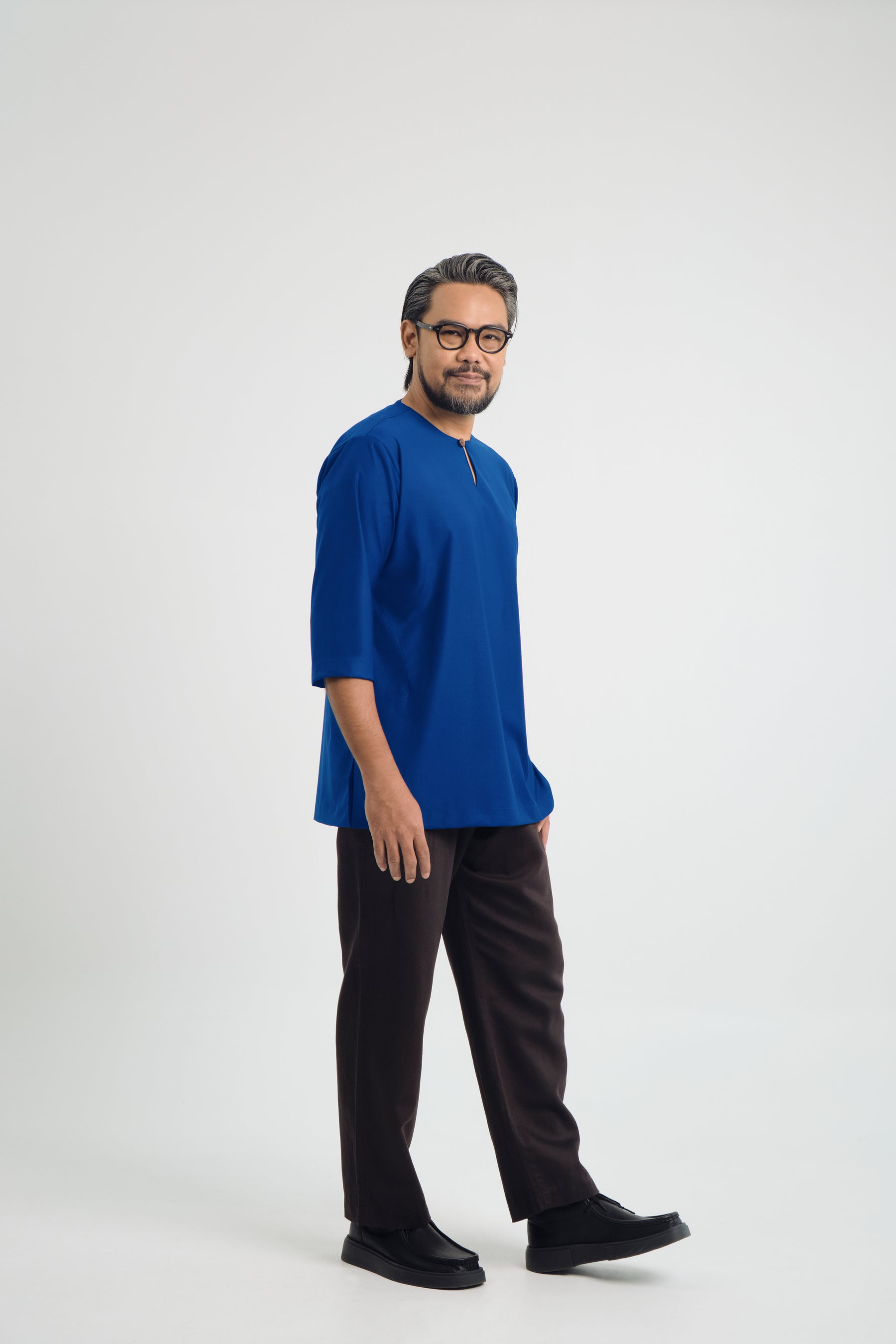 Patawali Three Quarter Sleeve Top  - Royal Blue
