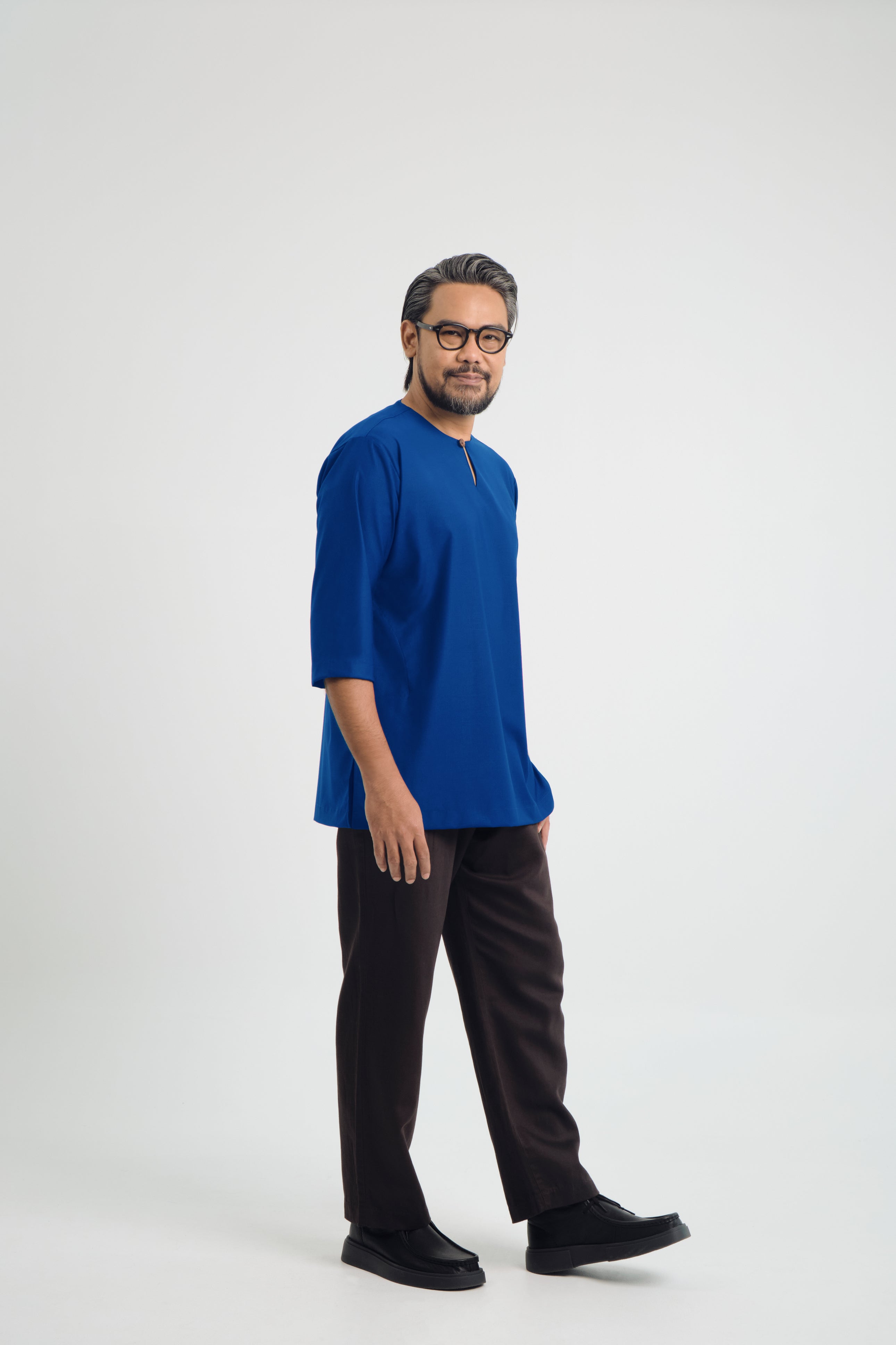 Patawali Three Quarter Sleeve Top  - Royal Blue
