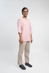 Patawali Three Quarter Sleeve Top  - Soft Pink