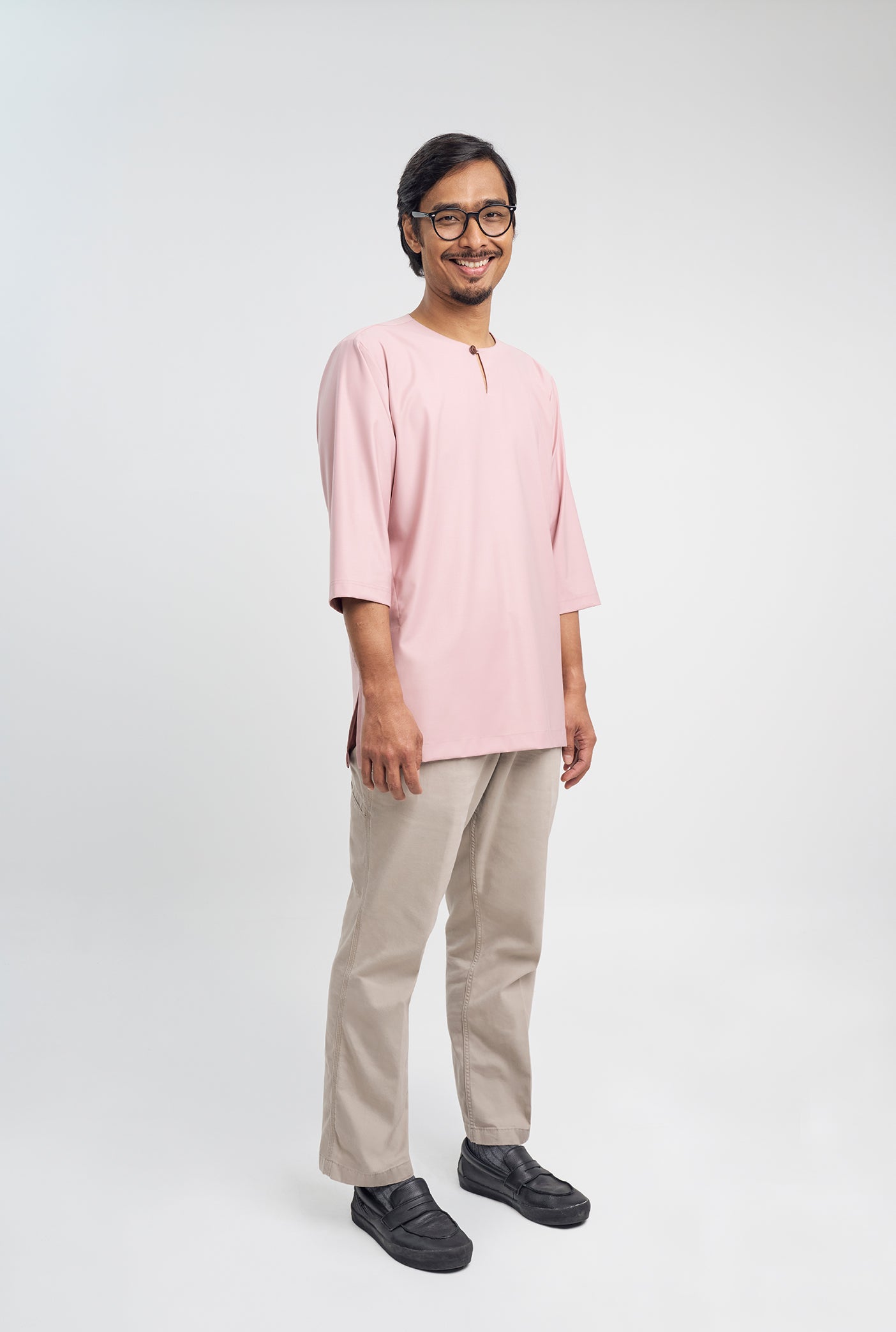 Patawali Three Quarter Sleeve Top  - Soft Pink