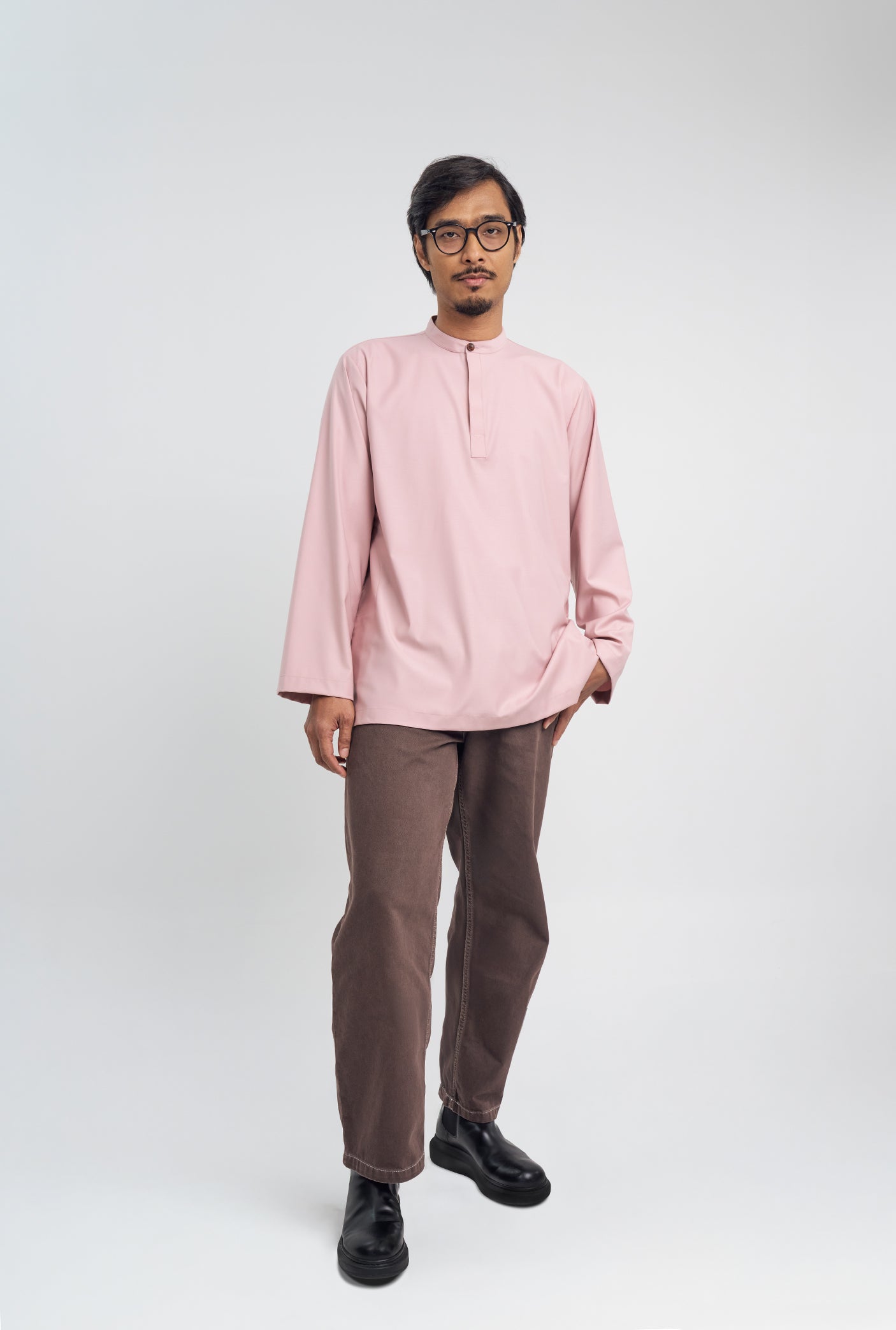 Patawali Collared Top  - Soft Pink