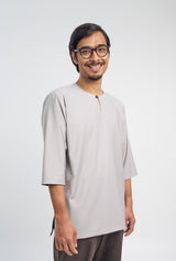 Patawali Three Quarter Sleeve Top  - Ash Grey