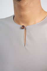 Patawali Three Quarter Sleeve Top  - Ash Grey