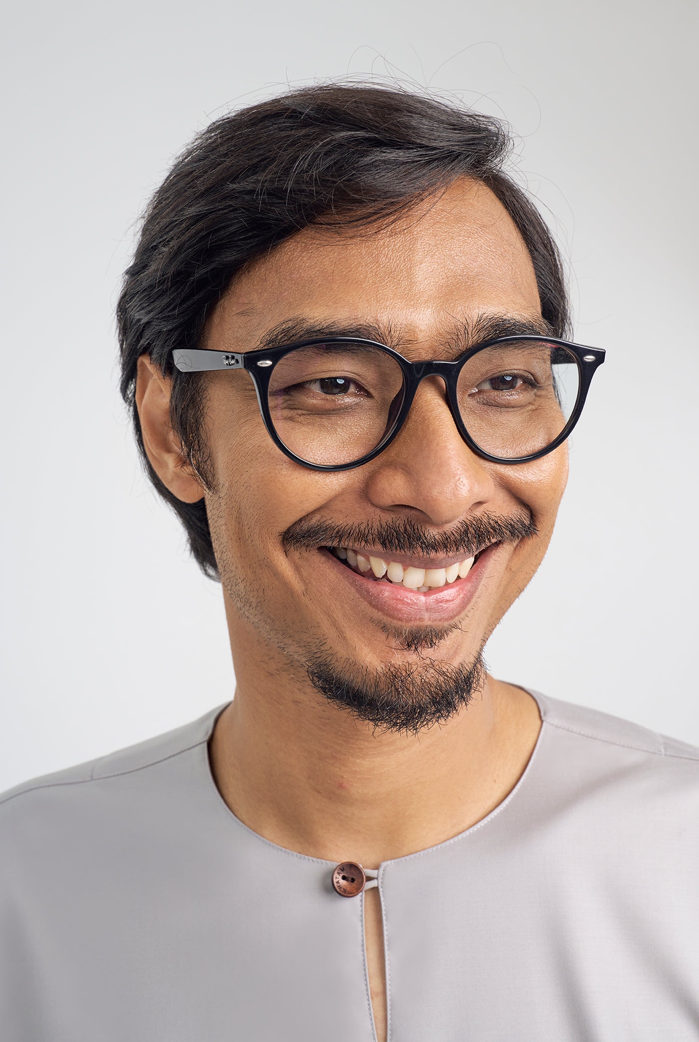 Patawali Three Quarter Sleeve Top  - Ash Grey