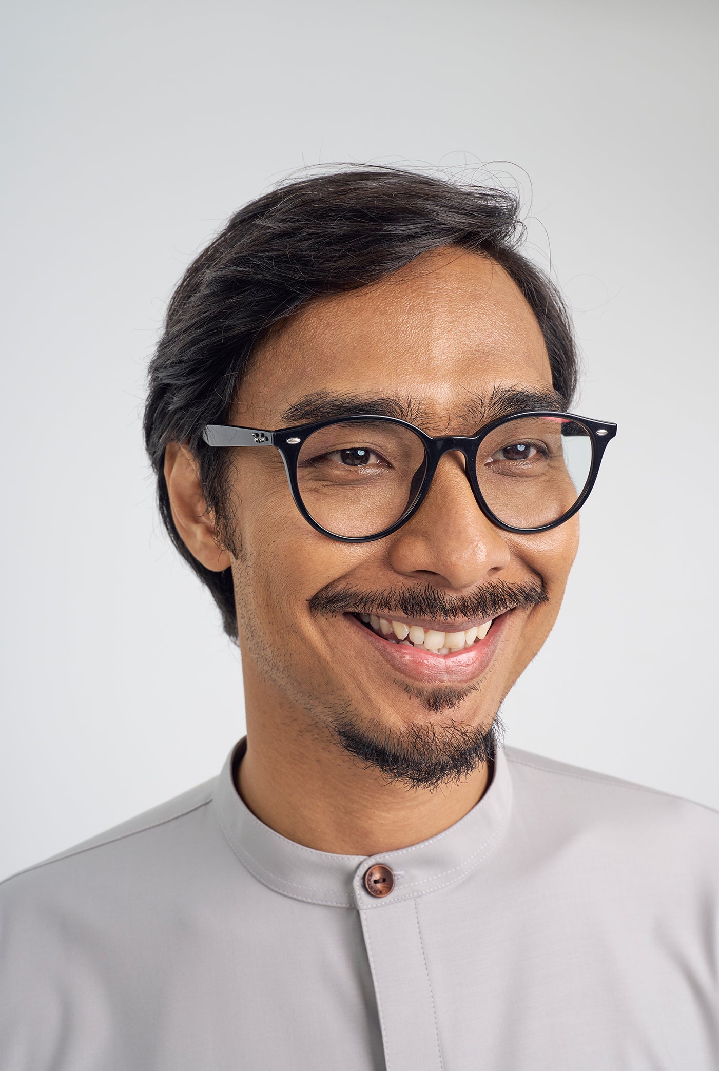 Patawali Collared Top  - Ash Grey