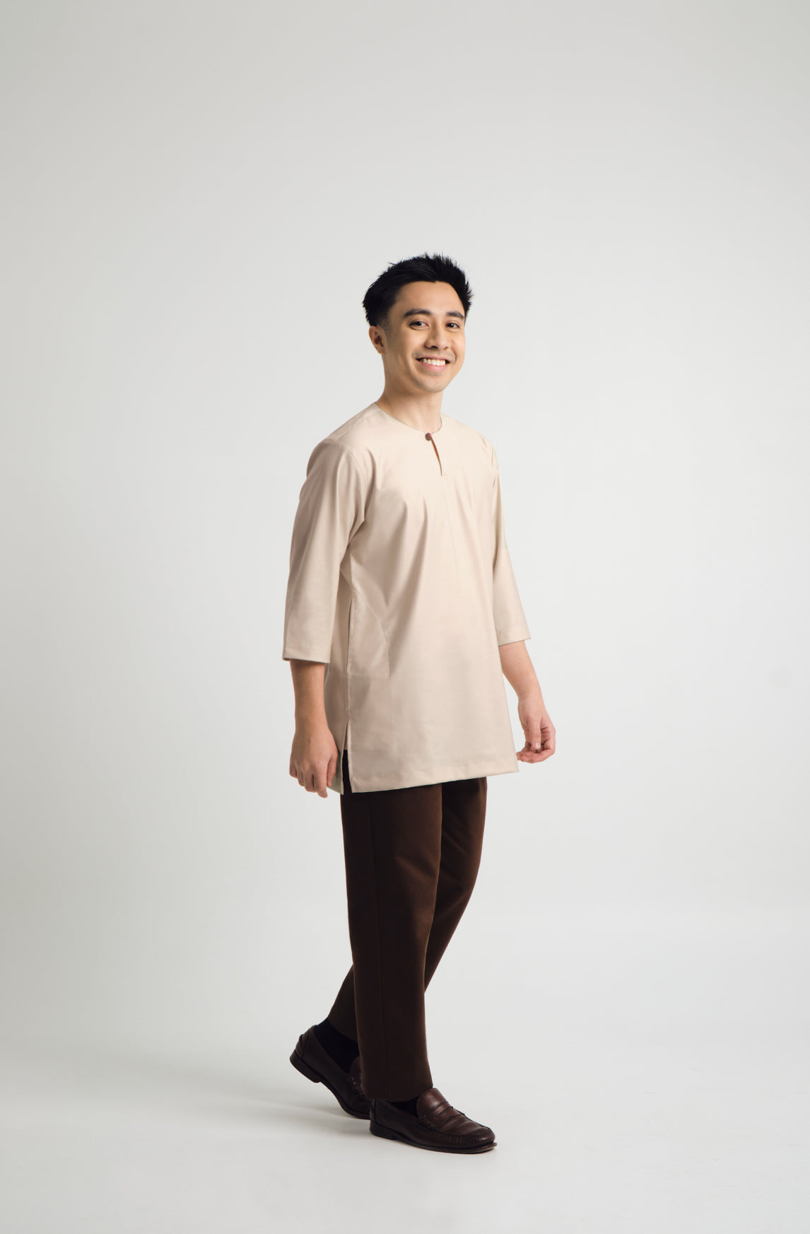 Patawali Three Quarter Sleeve Top  - Beige