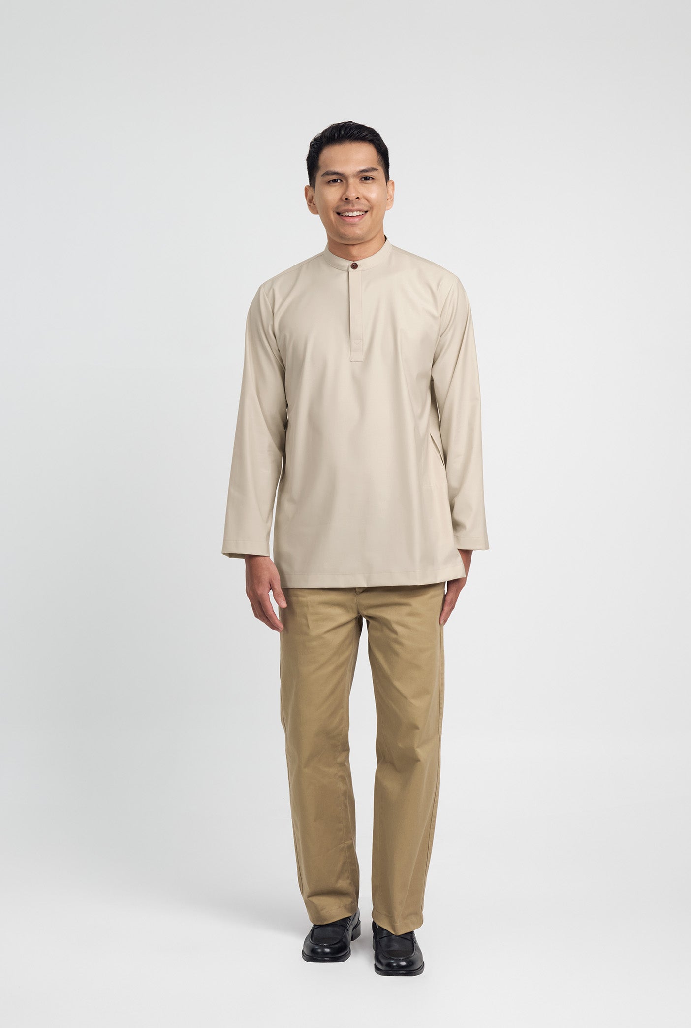Patawali Collared Top  - Beige