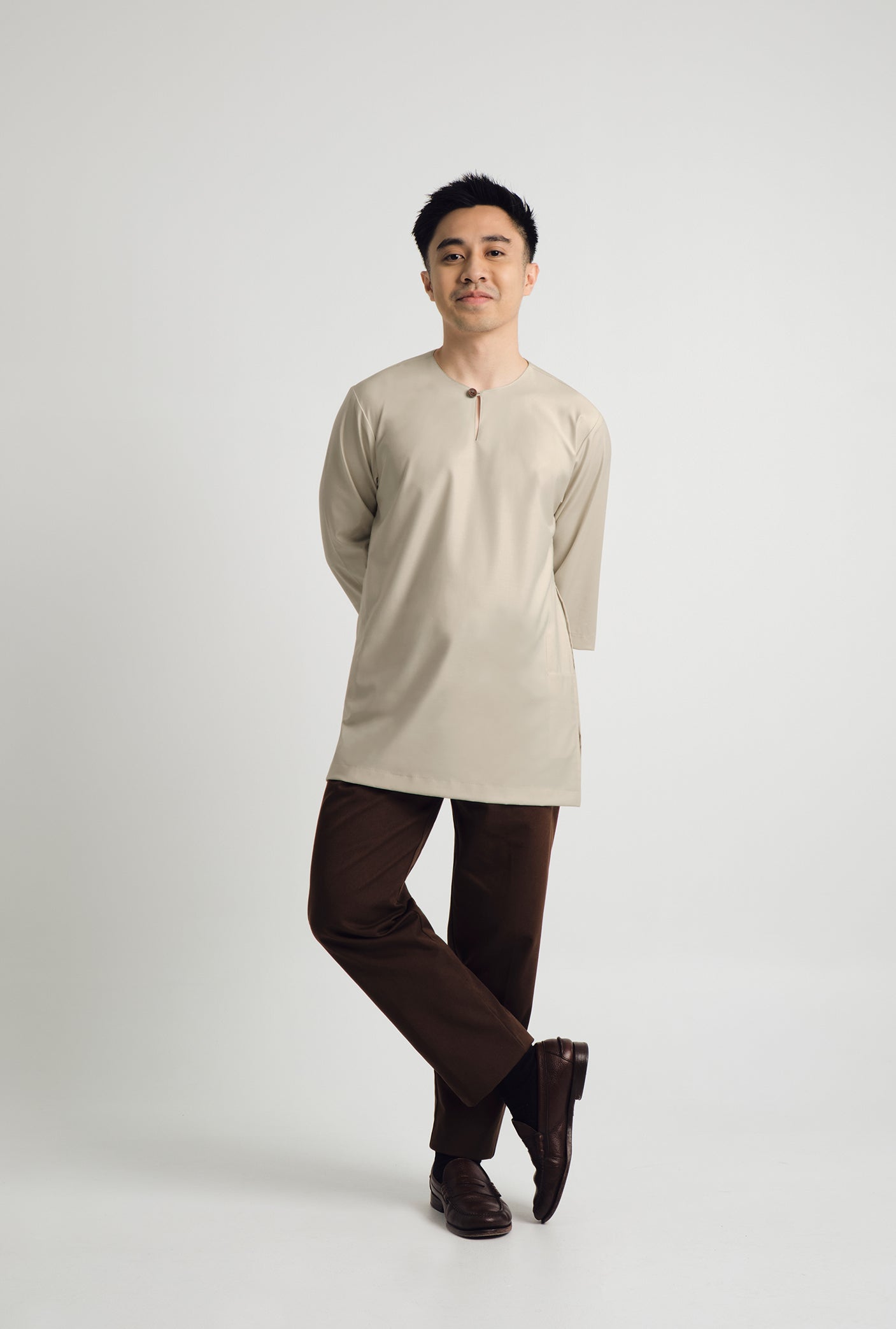 Patawali Three Quarter Sleeve Top  - Beige