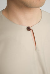 Patawali Three Quarter Sleeve Top  - Beige