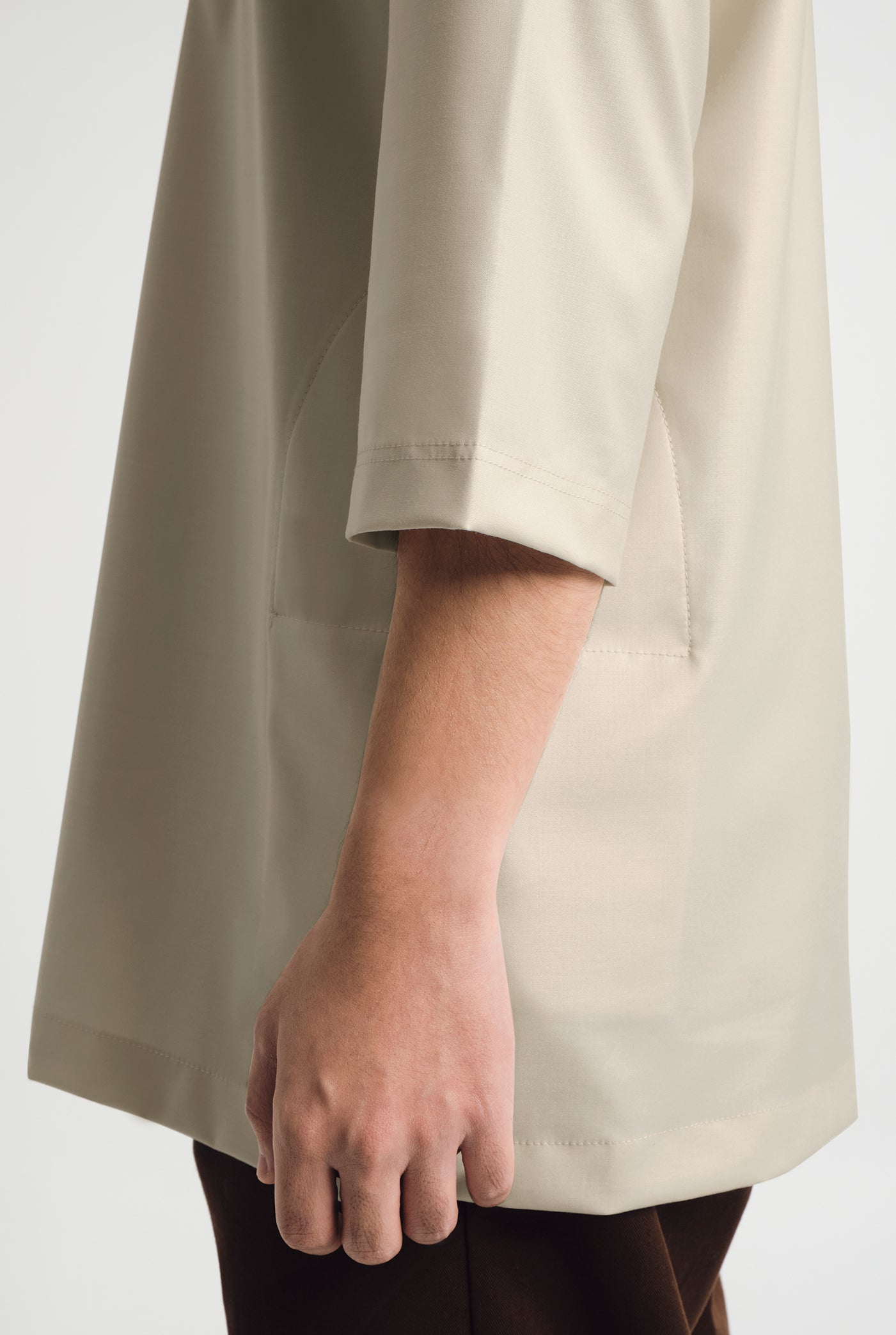 Patawali Three Quarter Sleeve Top  - Beige