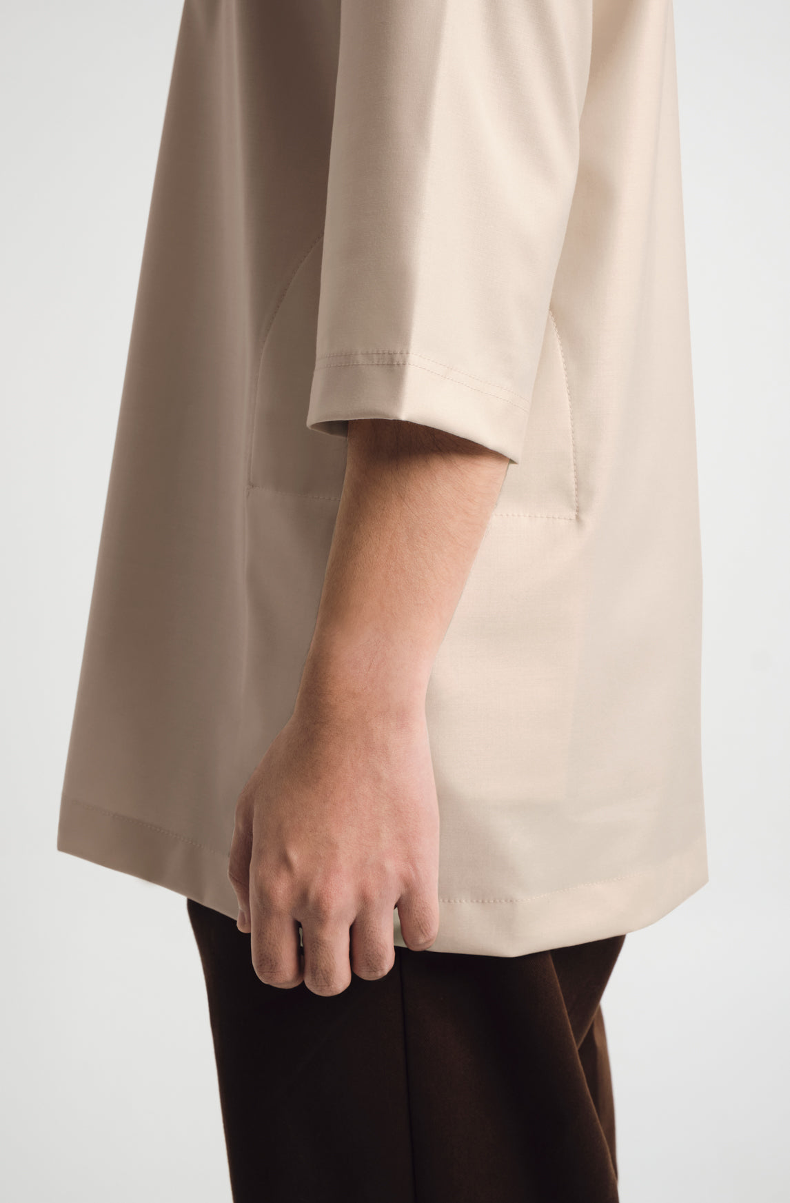 Patawali Three Quarter Sleeve Top  - Beige