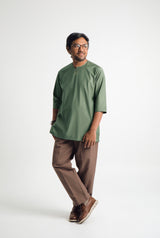 Patawali Three Quarter Sleeve Top  - Grass Green