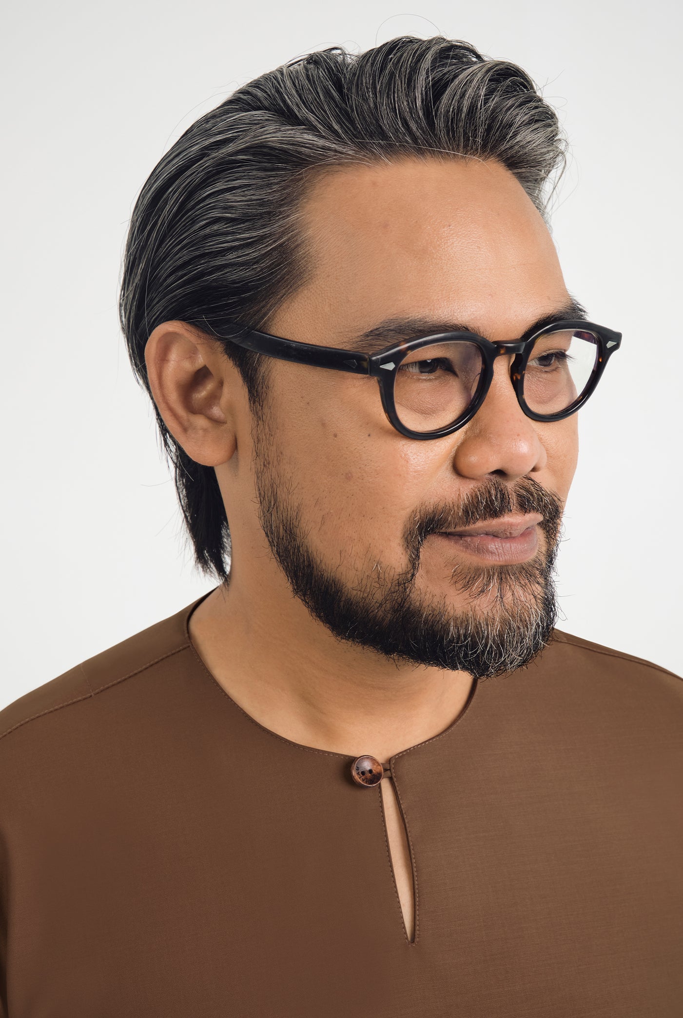 Patawali Three Quarter Sleeve Top  - Coffee Brown