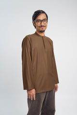 Patawali Collared Top  - Coffee Brown