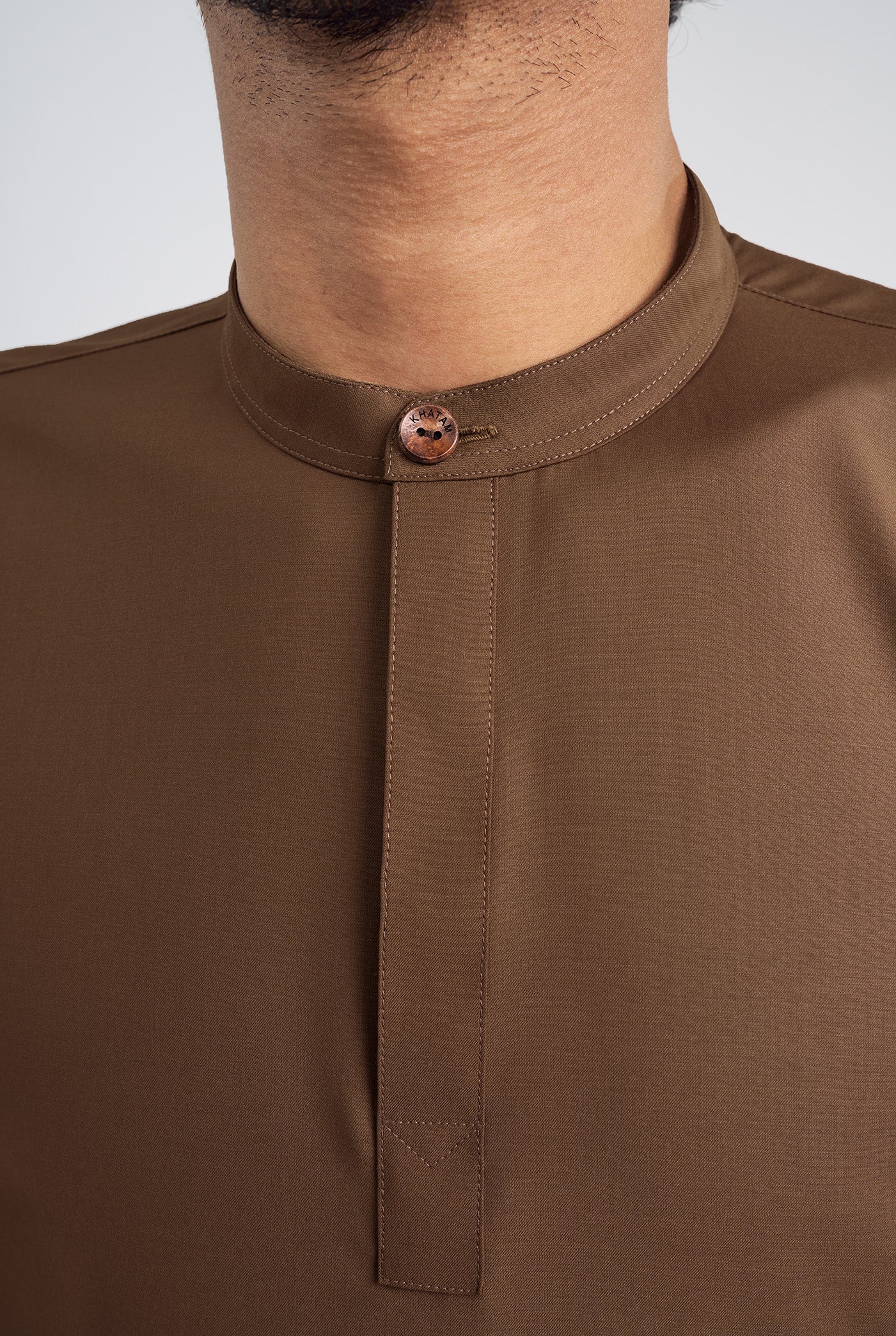 Patawali Collared Top  - Coffee Brown
