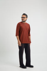 Patawali Three Quarter Sleeve Top  - Bean Brown