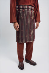 Patawali Modern Fit Baju Melayu Cekak Musang - Bean Brown