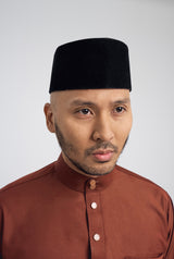 Patawali Modern Fit Baju Melayu Cekak Musang - Bean Brown