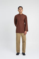 Patawali Collared Top  - Bean Brown