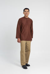 Patawali Collared Top  - Bean Brown