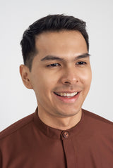 Patawali Collared Top  - Bean Brown