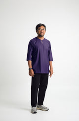 Patawali Three Quarter Sleeve Top  - Dark Indigo