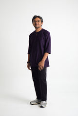 Patawali Three Quarter Sleeve Top  - Dark Indigo