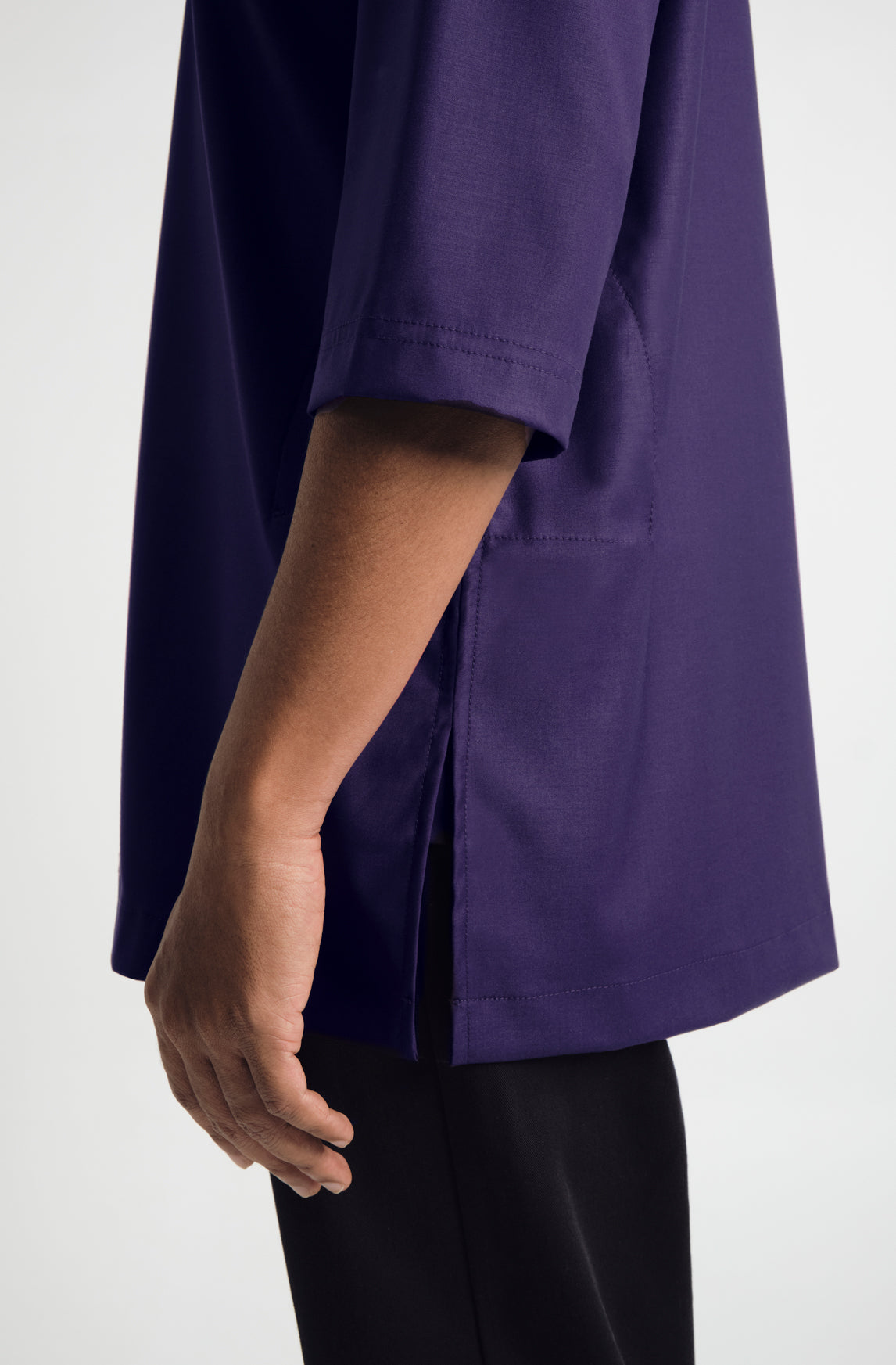 Patawali Three Quarter Sleeve Top  - Dark Indigo