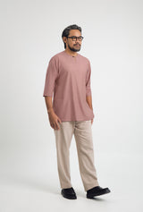 Patawali Three Quarter Sleeve Top  - Smokey Pink