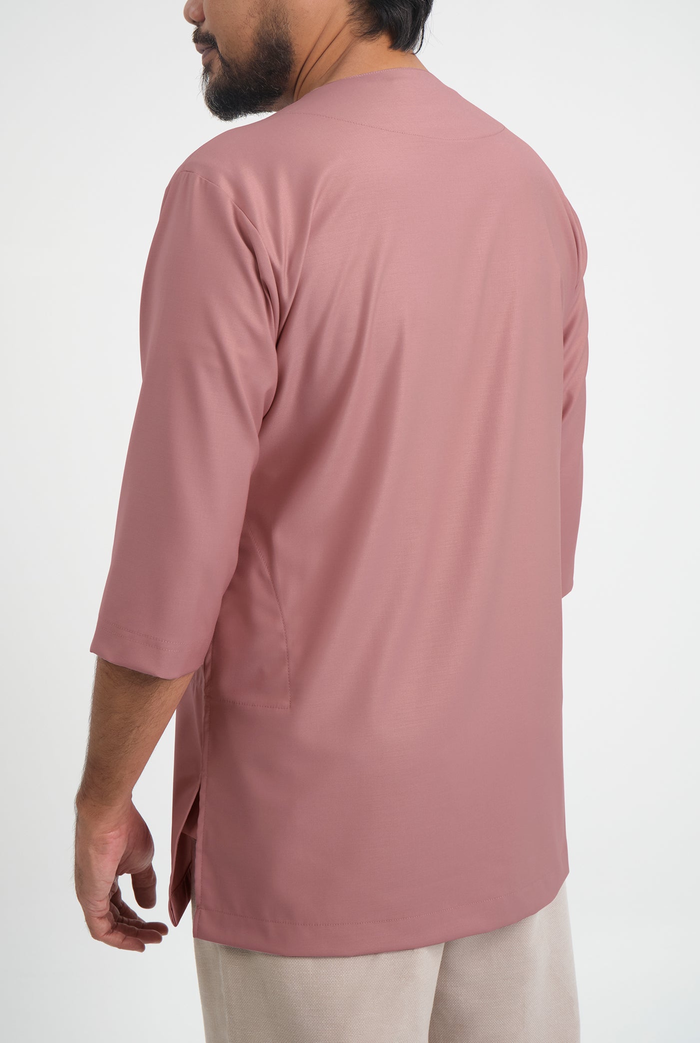 Patawali Three Quarter Sleeve Top  - Smokey Pink
