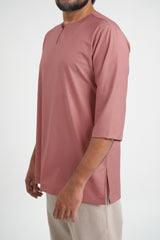 Patawali Three Quarter Sleeve Top  - Smokey Pink