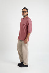 Patawali Three Quarter Sleeve Top  - Dark Rose