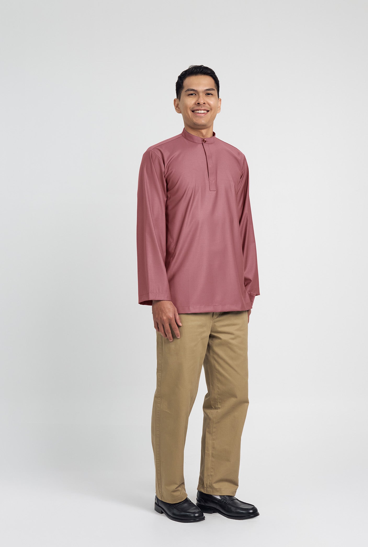 Patawali Collared Top  - Dark Rose