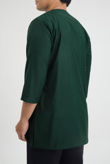 Patawali Three Quarter Sleeve Top  - Deep Green