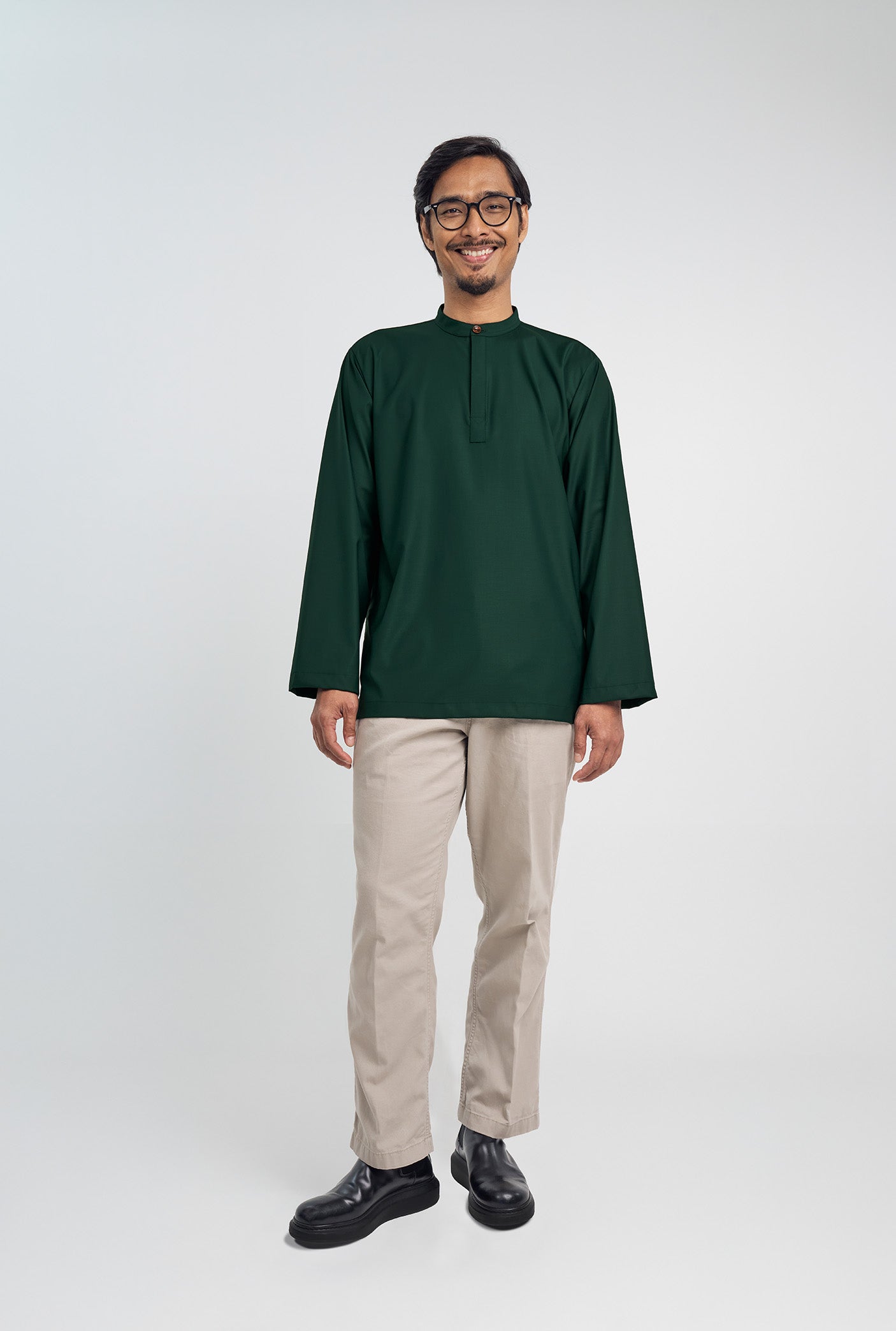Patawali Collared Top  - Deep Green