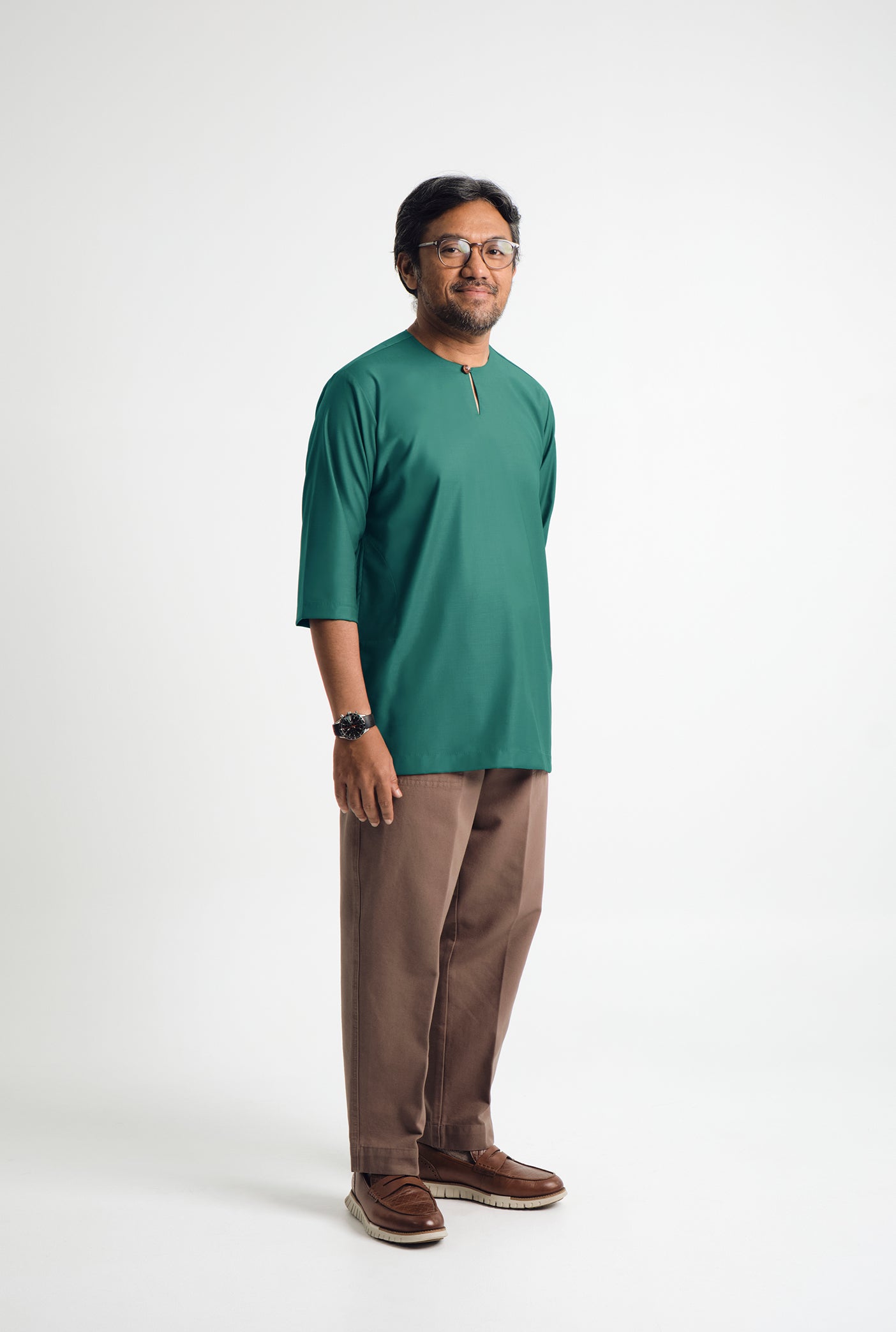 Patawali Three Quarter Sleeve Top  - Turquoise