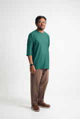 Patawali Three Quarter Sleeve Top  - Turquoise