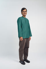 Patawali Collared Top  - Turquoise