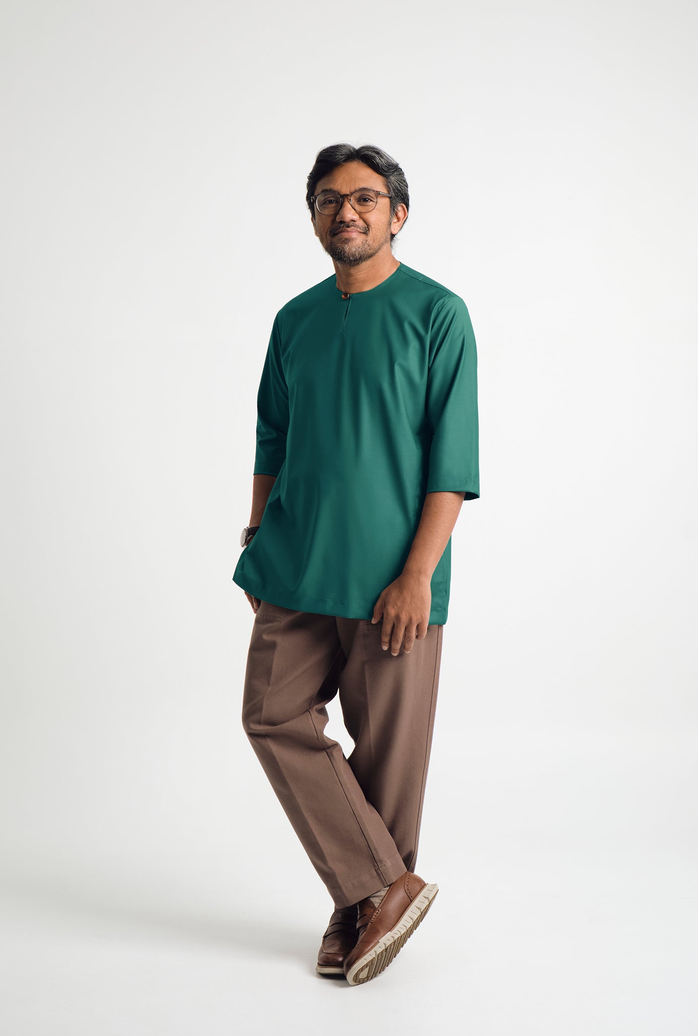 Patawali Three Quarter Sleeve Top  - Turquoise